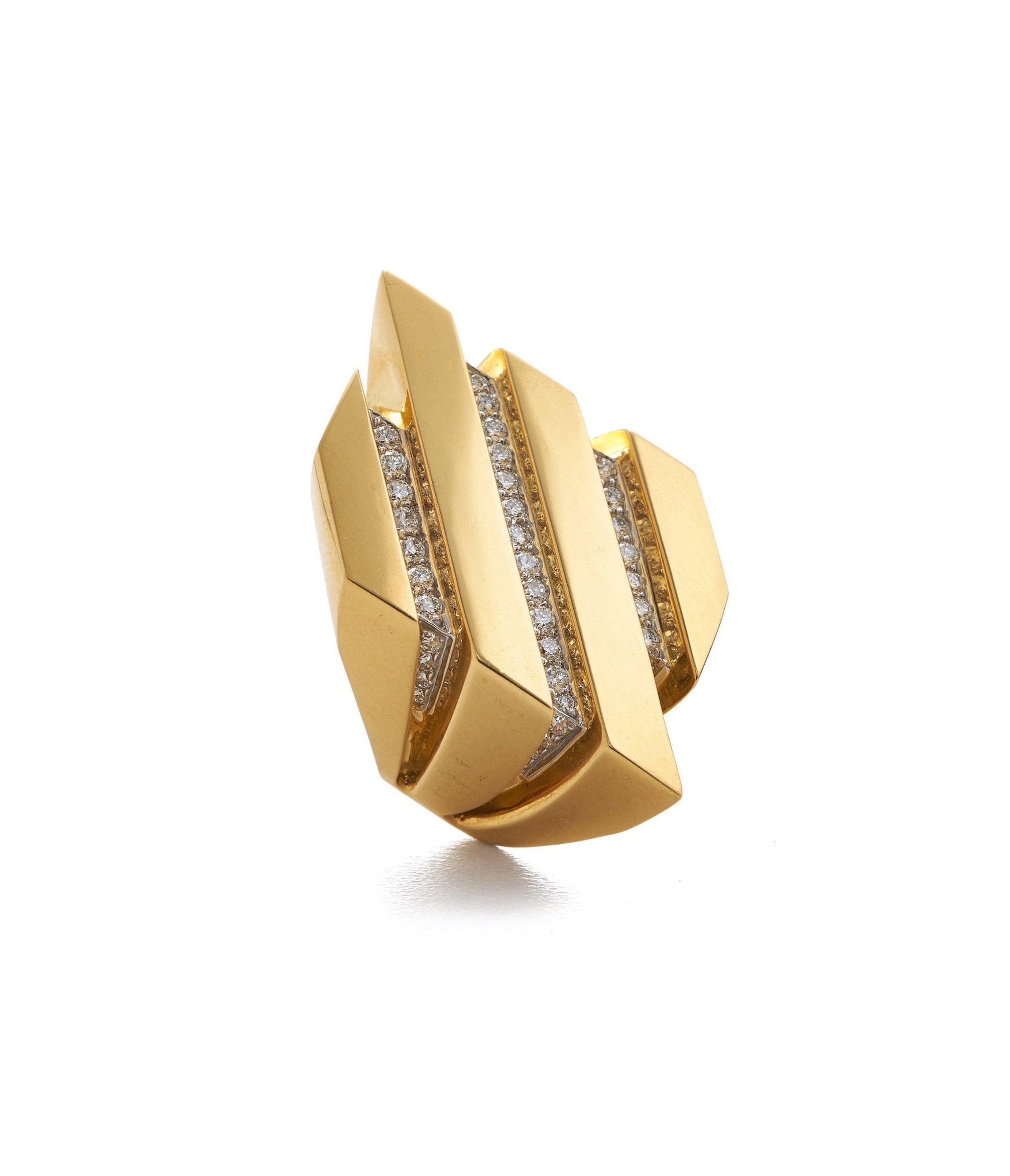 Polished Gold Spaces Ring | David Webb New York