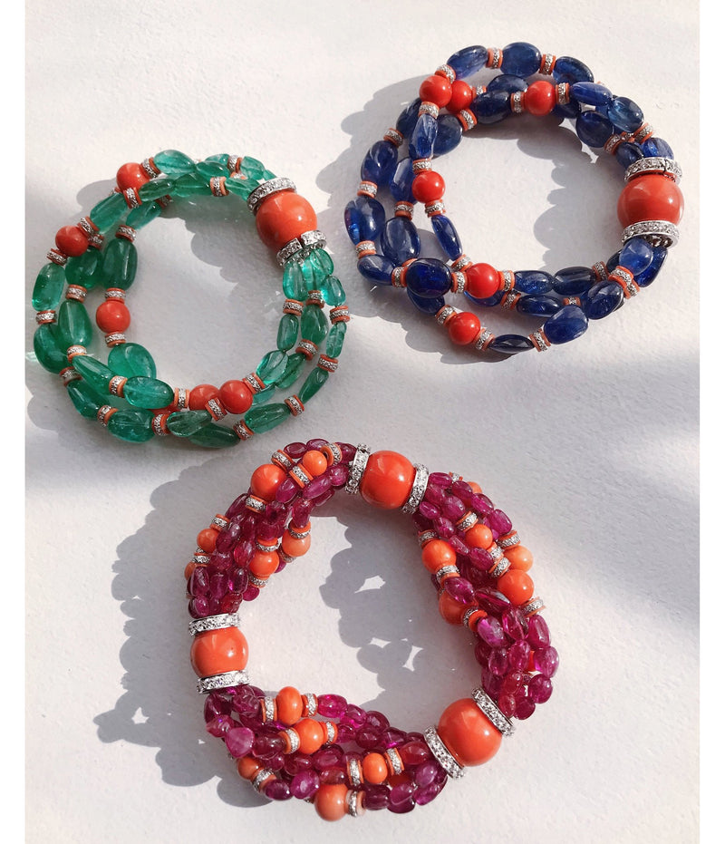 Ruby Agate bead bracelet, round, stretchy, approx 8mm, 60mm dia (GMBR190) -  AndBead.com