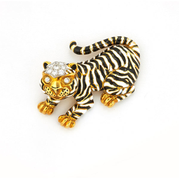 Vitoge Emerald Eyed Black Stripes Tiger Vintage Figural Brooch – Mink Road  Vintage Jewelry, Spheres & Gemstones