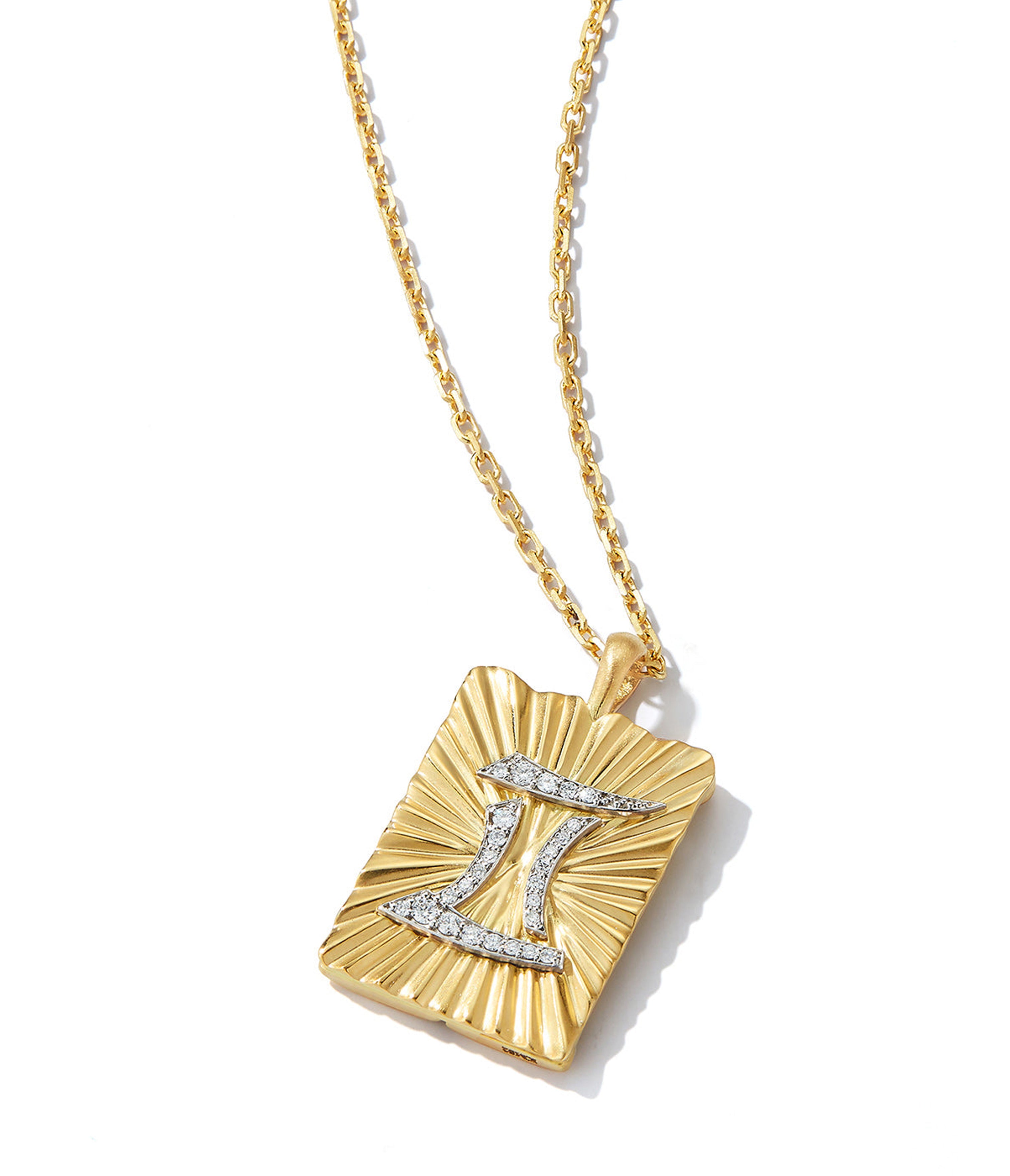 Gemini Zodiac Diamond Pendant Necklace | Webb David York New
