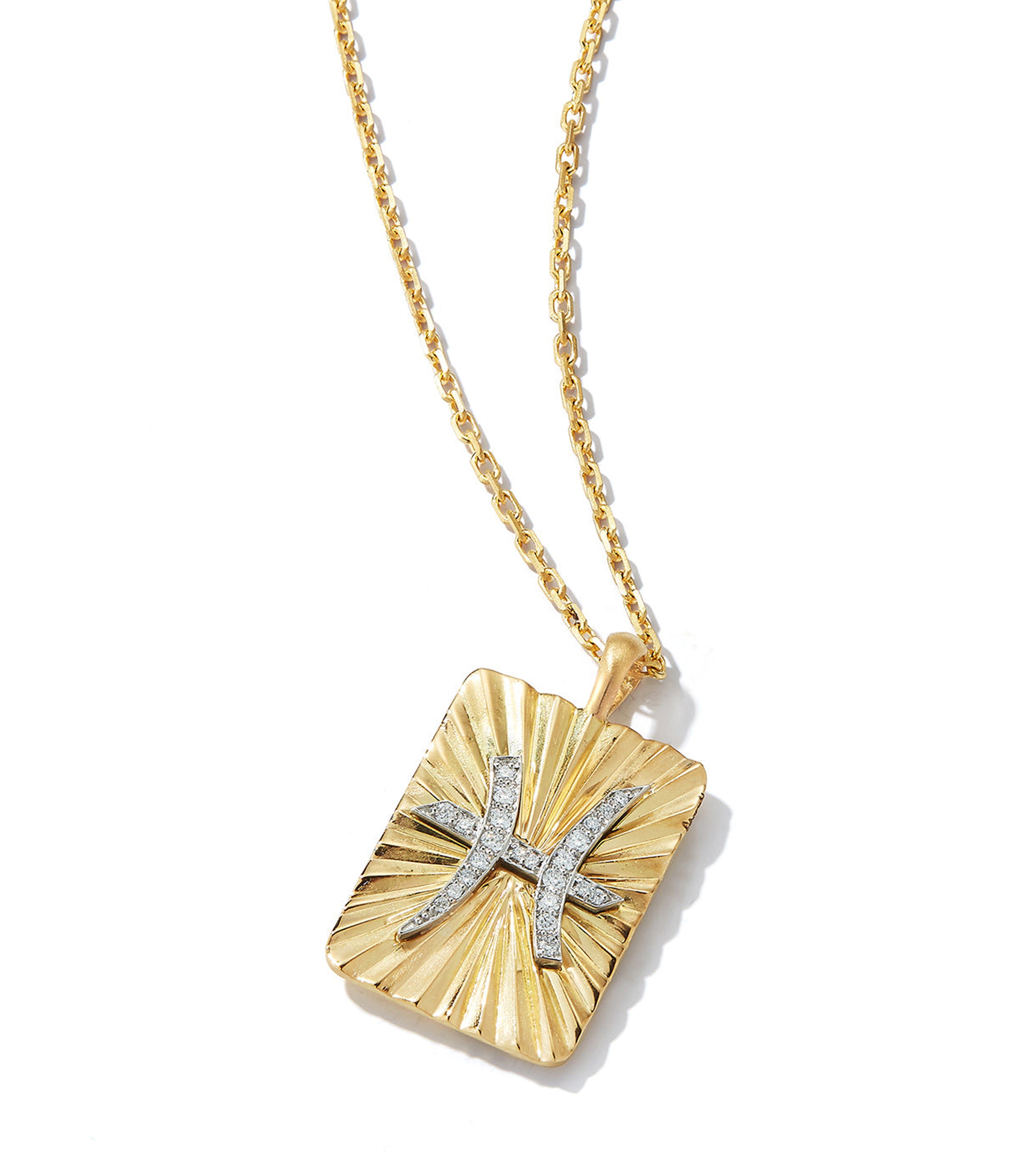 Pisces Zodiac Diamond Pendant Necklace New Webb York | David